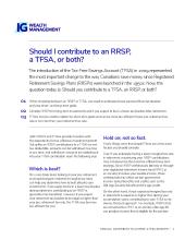 Should I contribute to an RRSP, a TFSA, or both?